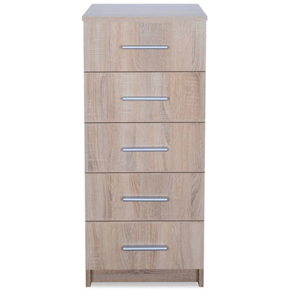 Tall Chest of Drawers Chipboard Oak