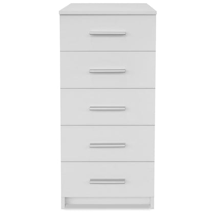 Tall Chest of Drawers Chipboard White