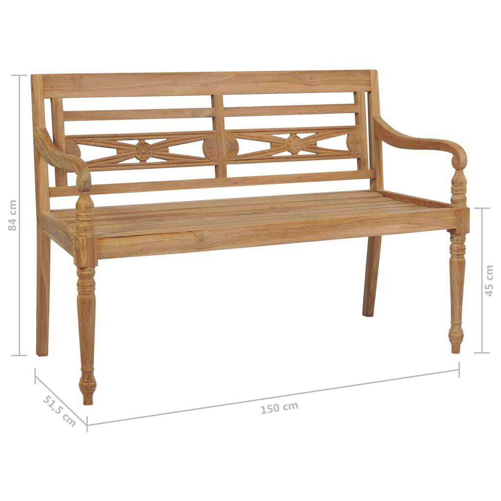 Batavia Bench 150 cm Teak
