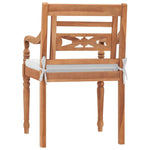 Batavia Chairs 2 pcs with Cushions Solid Teak Wood