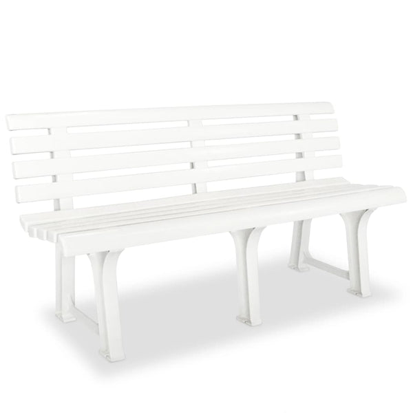  Garden Bench 145,5 cm Plastic White