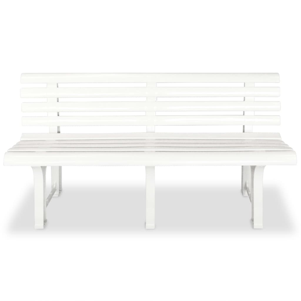 Garden Bench 145,5 cm Plastic White