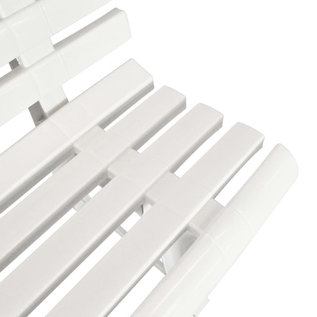 Garden Bench 145,5 cm Plastic White