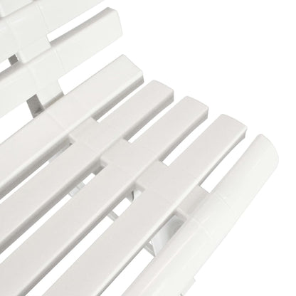 Garden Bench 145,5 cm Plastic White