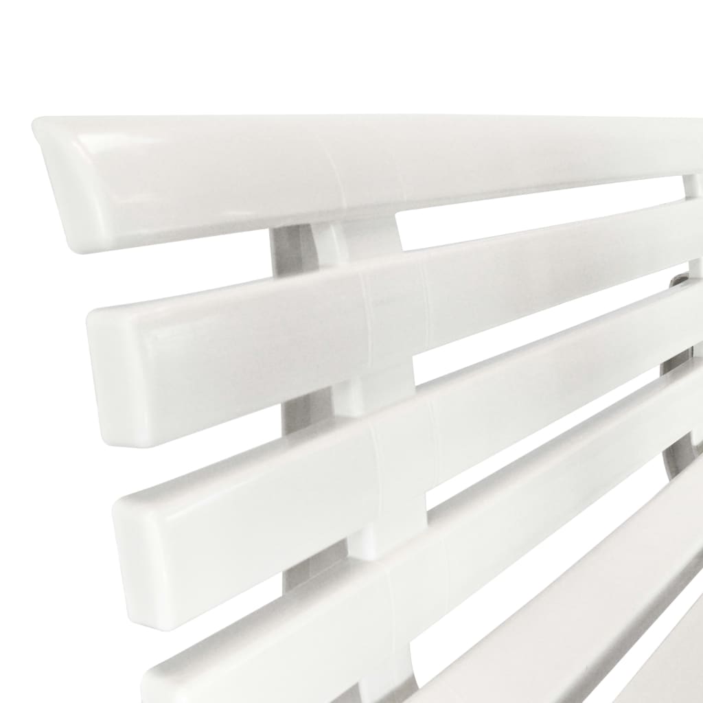 Garden Bench 145,5 cm Plastic White