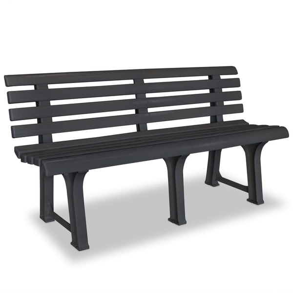  Garden Bench 145,5 cm Plastic Anthracite