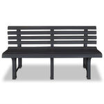 Garden Bench 145,5 cm Plastic Anthracite
