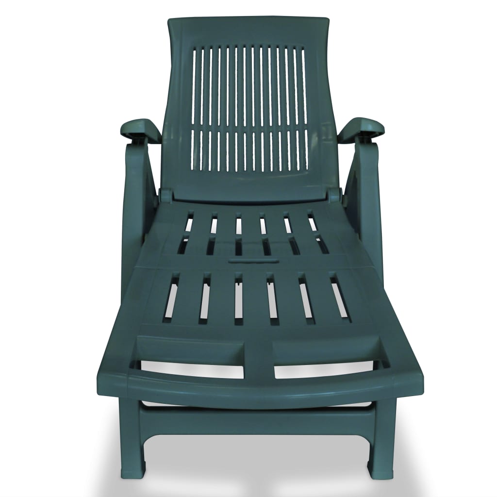 Green plastic best sale sun lounger