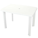 Garden Table White Plastic