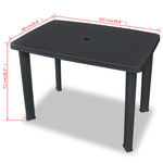 Garden Table Anthracite Plastic