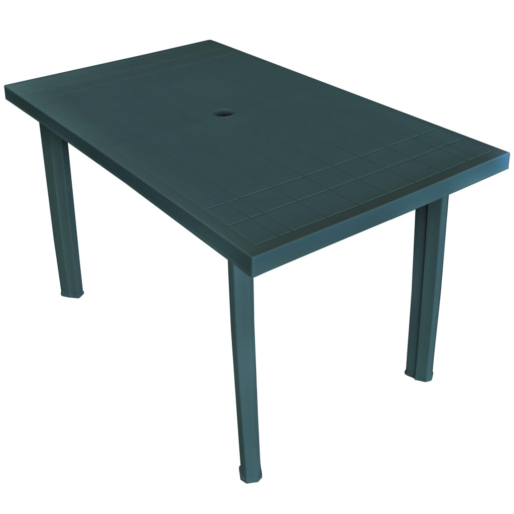 Garden Table Green Plastic - 126×76×72cm