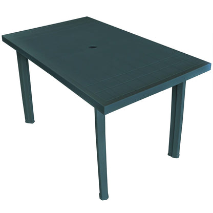 Garden Table Green Plastic - 126×76×72cm