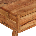 Coffee Table Solid Wood with Carved Drawer