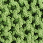 Hand-Knitted Pouffe Cotton Green