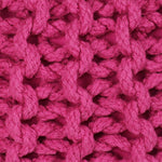 Hand-Knitted Pouffe Cotton Pink