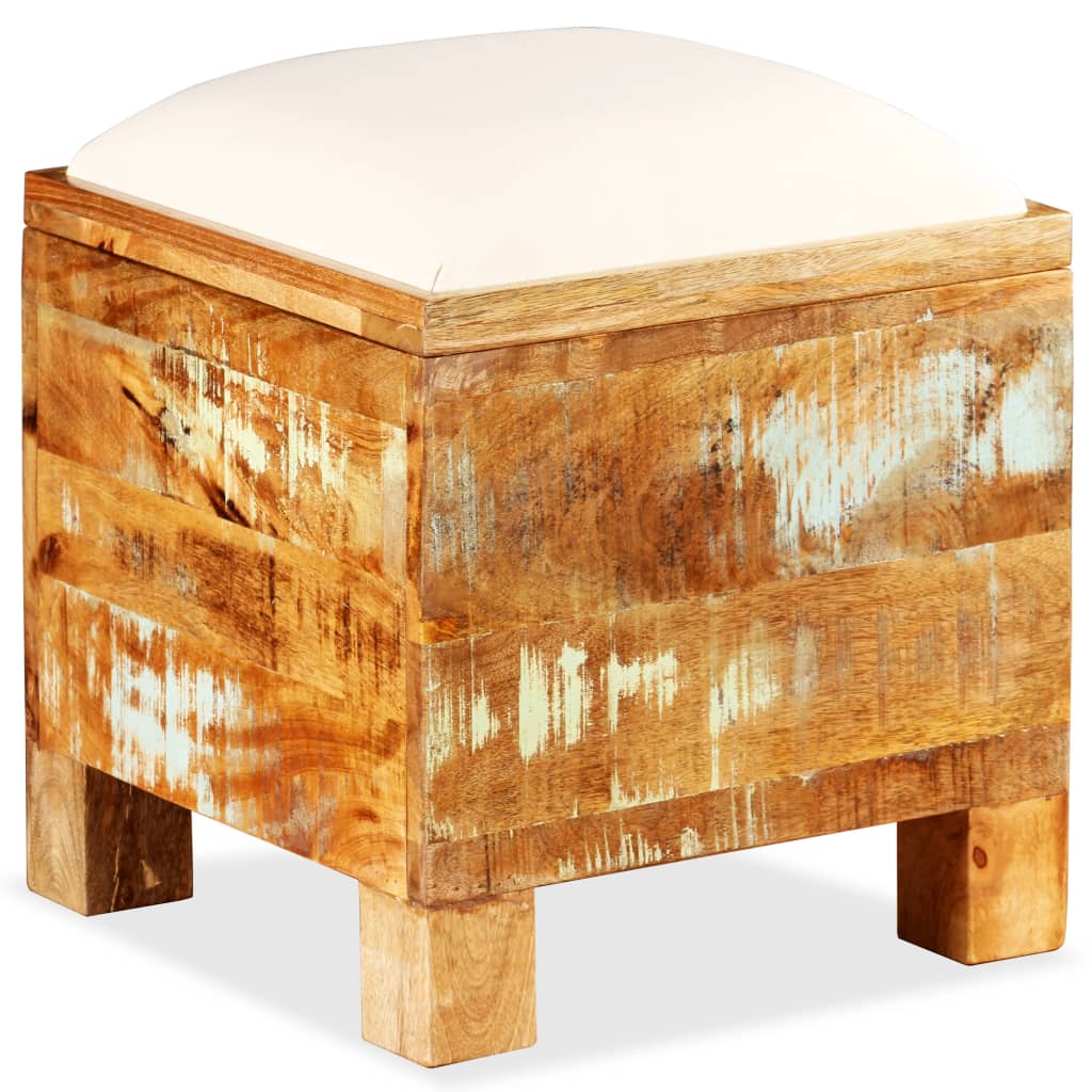 Storage Bench Solid Brown Reclaimed Wood