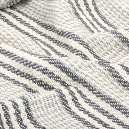 Throw Cotton StripesGrey and White