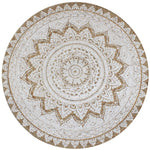 Area Rug Braided Jute Printed 90 cm Round