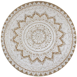 Area Rug Braided Jute Printed 150 cm Round