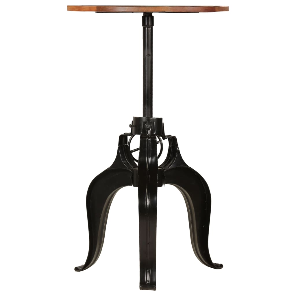 Bar Table Black Solid Reclaimed Wood