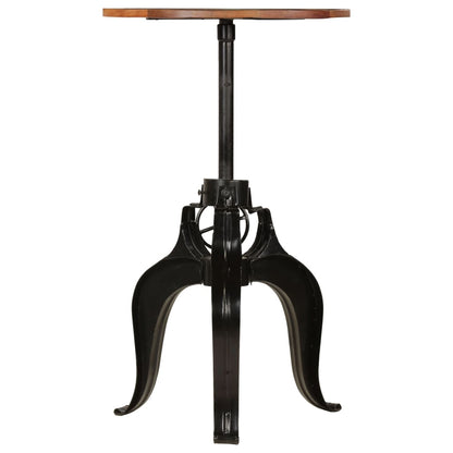 Bar Table Black Solid Reclaimed Wood