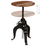 Bar Table Black Solid Reclaimed Wood