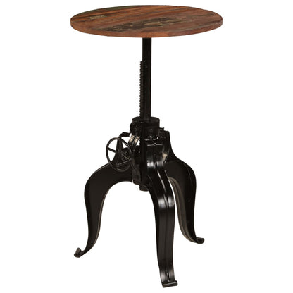 Bar Table Black Solid Reclaimed Wood