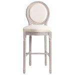 Bar Chairs 2 pcs White Linen