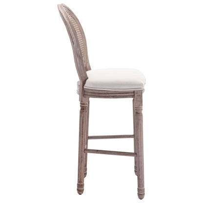 Bar Chairs 2 pcs White Linen - 48×52×123cm