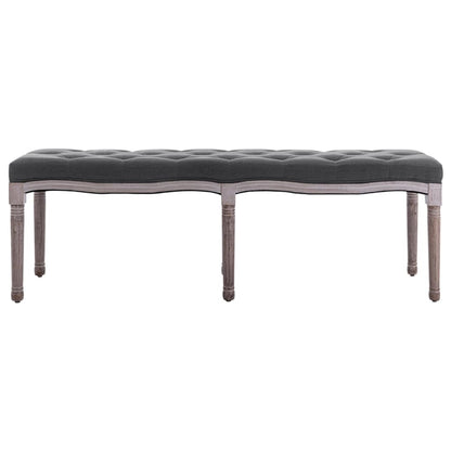 Bench Linen Solid Wood Light Grey