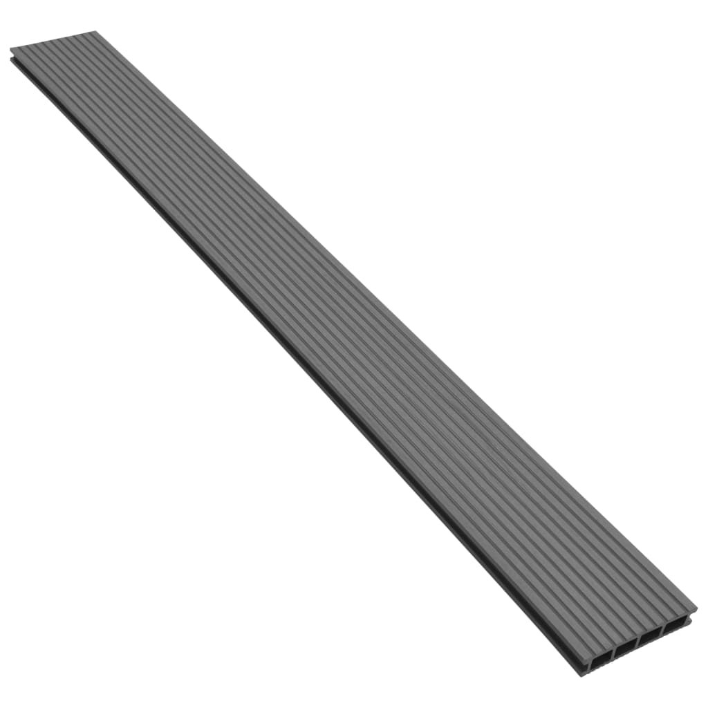 WPC Decking Boards with Accessories 10 mÃ‚Â² 4 m Grey
