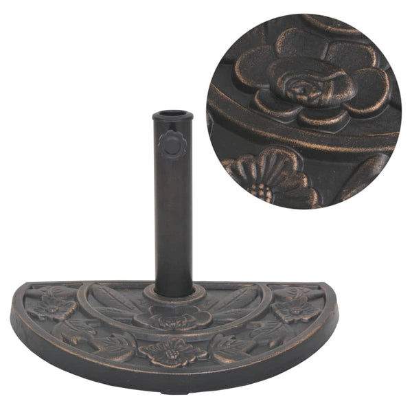  Parasol Base Resin Half Round Bronze 9 kg