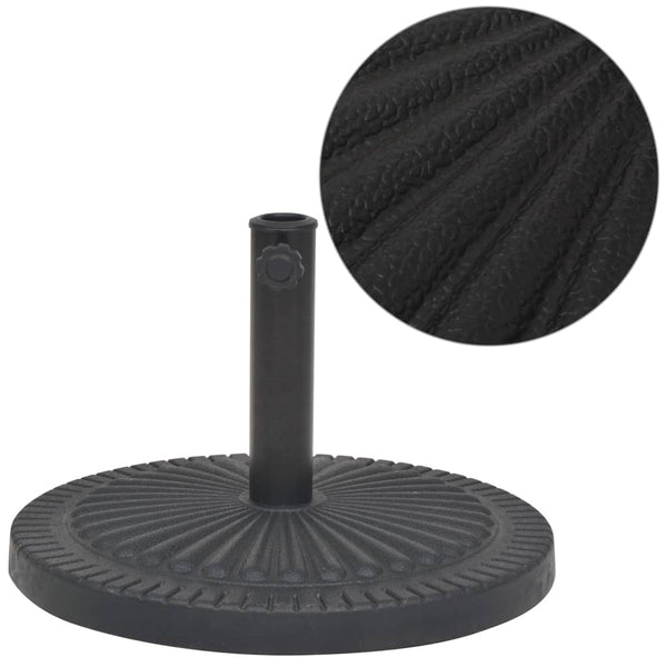  Parasol Base Resin Round Black 14 kg