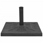 Parasol Base Resin Square Black 19 kg