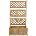 Garden Planter with Trellis Bamboo 70 cm