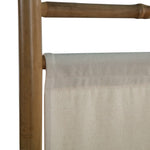 Folding 3-Panel Room Divider Bamboo and Canvas 120 cm