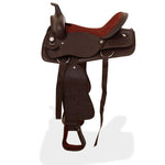Western Saddle, Headstall&Breast Collar Real Leather 15