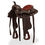 Western Saddle, Headstall&Breast Collar Real Leather 13