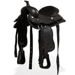 Western Saddle, Headstall&Breast Collar Real Leather 12
