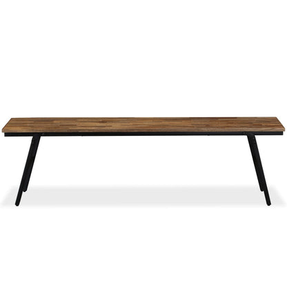 Bench Reclaimed Teak and Steel