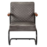 Armchair Grey Genuine Leather