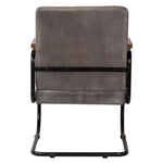 Armchair Grey Genuine Leather