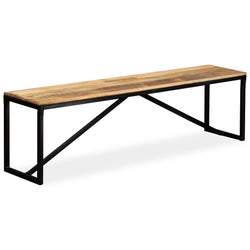 Bench Solid Mango Wood, Steel
