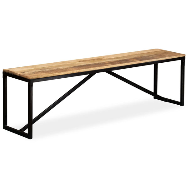  Bench Solid Mango Wood, Steel