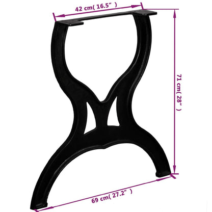 Dining Table Legs Cast Iron 69x71cm