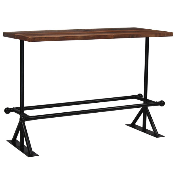  Bar Table Solid Reclaimed Wood Brown