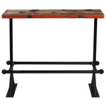Bar Table steel Solid Reclaimed Wood Multicolour