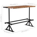Bar Table Solid and Durable Reclaimed Wood Multicolour