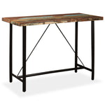 Bar Table Solid Reclaimed Wood and Steel