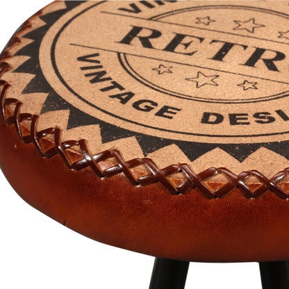 Bar Stools 2 pcs Real Leather - 30×76cm